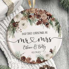 Unser erstes Verheiratetes Weihnachtsgeschenk Keramik Ornament