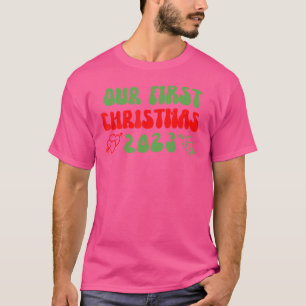 Unser erstes Weihnachten 2023 - Paar passend Weihn T-Shirt