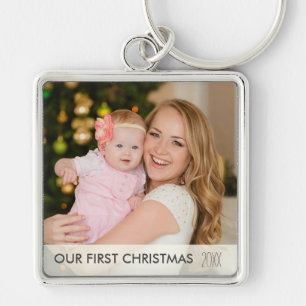 Unser erstes Weihnachten 2024 Neue Mutter und Baby Schlüsselanhänger