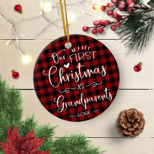 Unser erstes Weihnachten als Großeltern Cute Rusti Keramik Ornament