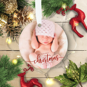 Unser erstes Weihnachten als Großeltern Elegante F Ornament
