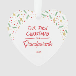 Unser erstes Weihnachten als Großeltern Foto Ornament