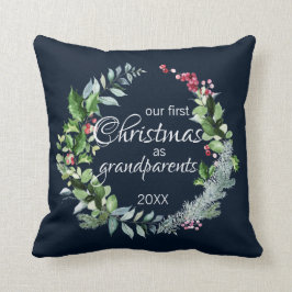 Unser erstes Weihnachten als Großeltern Moderner K Kissen