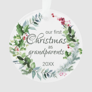 Unser erstes Weihnachten als Großeltern Moderner Ornament