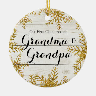 Unser erstes Weihnachten als Großmutter-u. Keramik Ornament