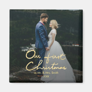 Unser erstes Weihnachten als Herr u. Frau   Magnet