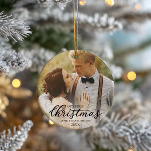 Unser erstes Weihnachten als Herr und Frau 2020 Keramik Ornament