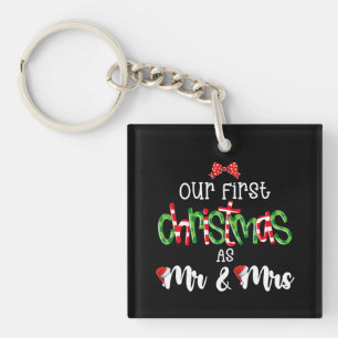 Unser erstes Weihnachten als Herr und Frau Ehefrau Schlüsselanhänger