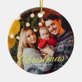 Unser erstes Weihnachten als MAMA und VATER mit Fo Keramik Ornament