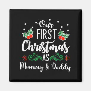 Unser erstes Weihnachten als Mami und Papi Magnet