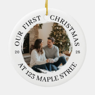 Unser erstes Weihnachten bei New Address - Round F Keramik Ornament