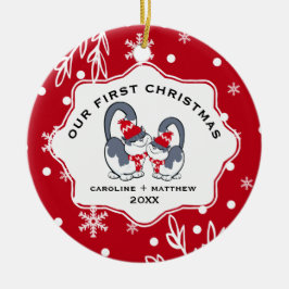 Unser erstes Weihnachten. Benutzerdefiniertes Foto Keramik Ornament