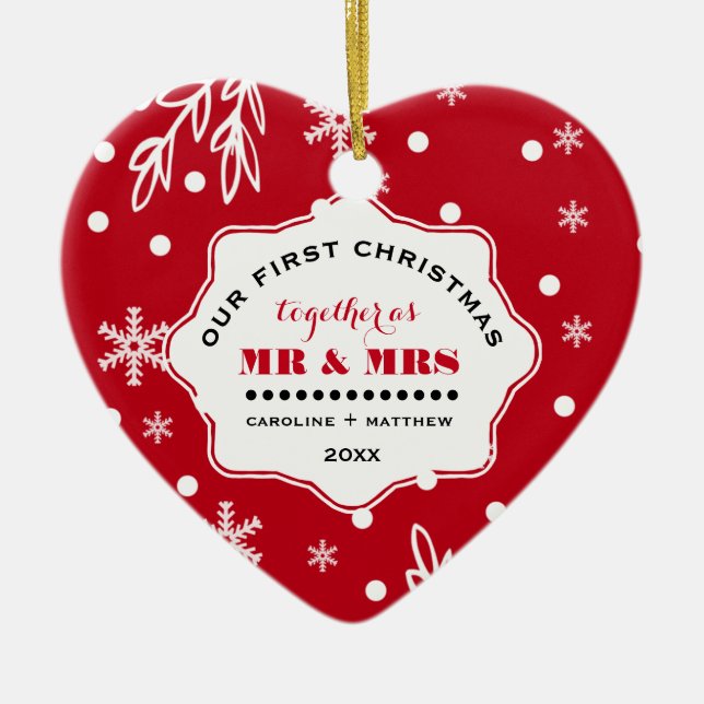 Unser erstes Weihnachten. Benutzerdefiniertes Foto Keramikornament (Vorne)