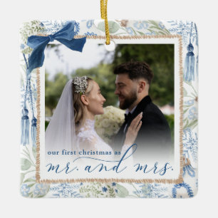 Unser erstes Weihnachten, Blaues Winter, Quadratis Keramikornament