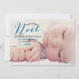 Unser erstes Weihnachten Blue Foto Overlay Babys z