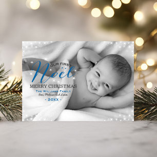 Unser erstes Weihnachten Blue Foto Overlay Babys z