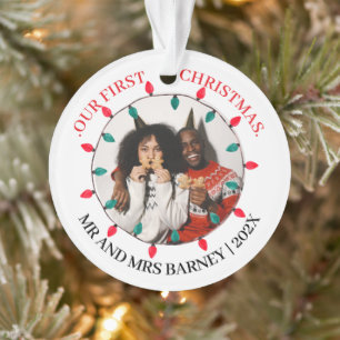 Unser erstes Weihnachten Herr und Frau frischvermä Ornament