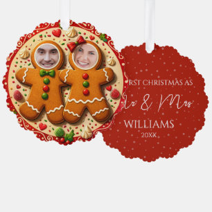 Unser erstes Weihnachten Herr und Frau lustiger Le Ornament Karte
