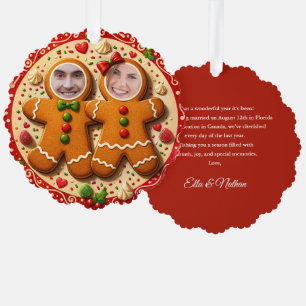 Unser erstes Weihnachten Herr und Frau lustiger Le Ornament Karte