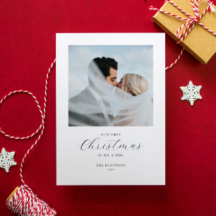 Unser erstes Weihnachten Herr und Frau Zwei Fotos