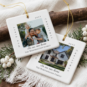 Unser erstes Weihnachten im neuen Zuhause Personal Keramikornament