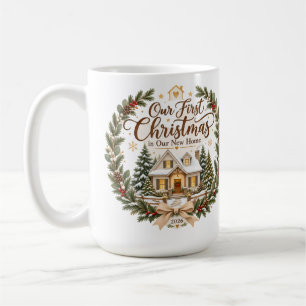 Unser erstes Weihnachten in unserem neuen Zuhause Kaffeetasse