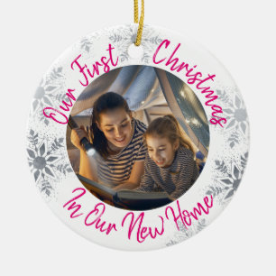Unser erstes Weihnachten in unserem neuen Zuhause  Keramik Ornament