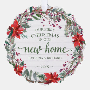 Unser erstes Weihnachten in unserem neuen Zuhause  Ornament Karte