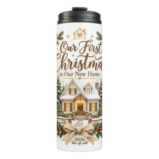 Unser erstes Weihnachten in unserem neuen Zuhause Thermosbecher