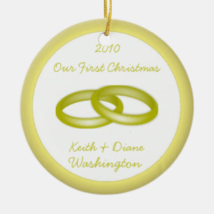 Unser erstes Weihnachten Keramik Ornament