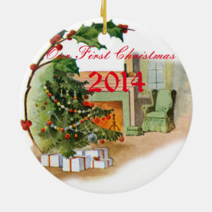 Unser erstes Weihnachten Keramik Ornament