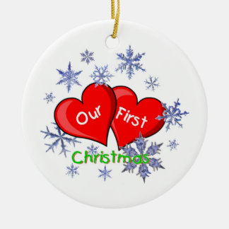 Unser erstes Weihnachten Keramikornament