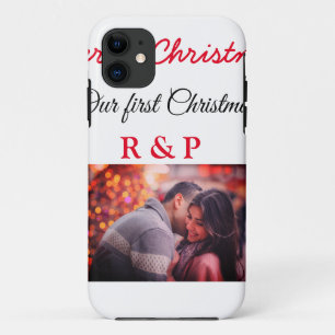 Unser erstes Weihnachten Name Foto Hochzeit Verlob Case-Mate iPhone Hülle