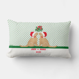 Unser erstes Weihnachten Santa Hunde Individuell g Lendenkissen