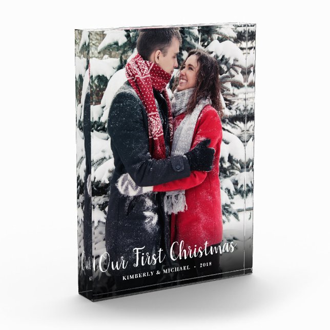 Unser erstes Weihnachten verbinden zusammen Fotoblock (Links)