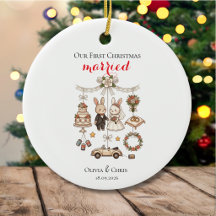 Unser erstes Weihnachten verheiratet Frischvermähl
