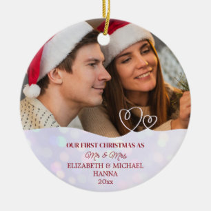 Unser erstes Weihnachten verheiratet Herr & Frau Keramik Ornament
