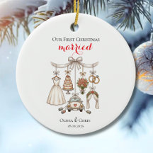 Unser erstes Weihnachten verheiratet Herr und Frau
