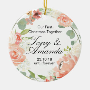 Unser erstes Weihnachten verzieren zusammen Keramik Ornament