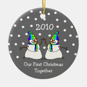 Unser erstes Weihnachten zusammen 2010 (GLBT Keramikornament
