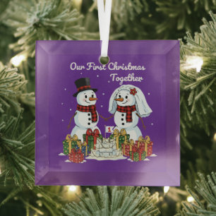 Unser erstes Weihnachten zusammen Frischvermählt Ornament Aus Glas