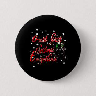Unser erstes Weihnachten zusammen frohe Weihnachte Button