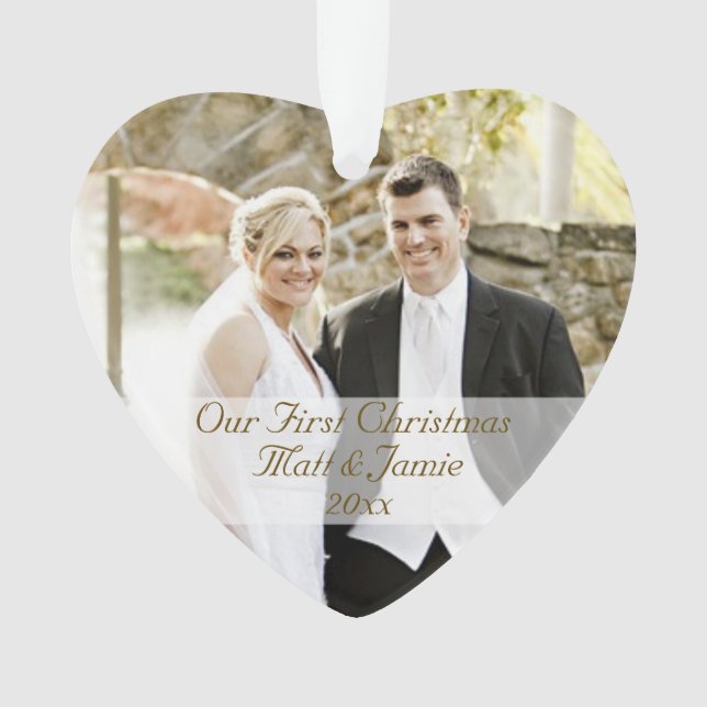 Unser erstes Weihnachten zusammen mit einem Paar Ornament (Vorderseite)
