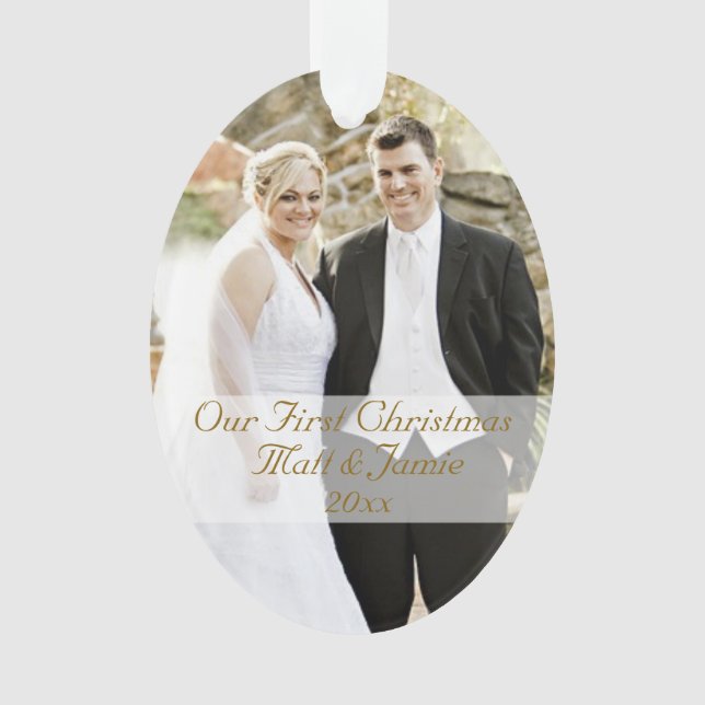 Unser erstes Weihnachten zusammen mit einem Paar Ornament (Vorderseite)