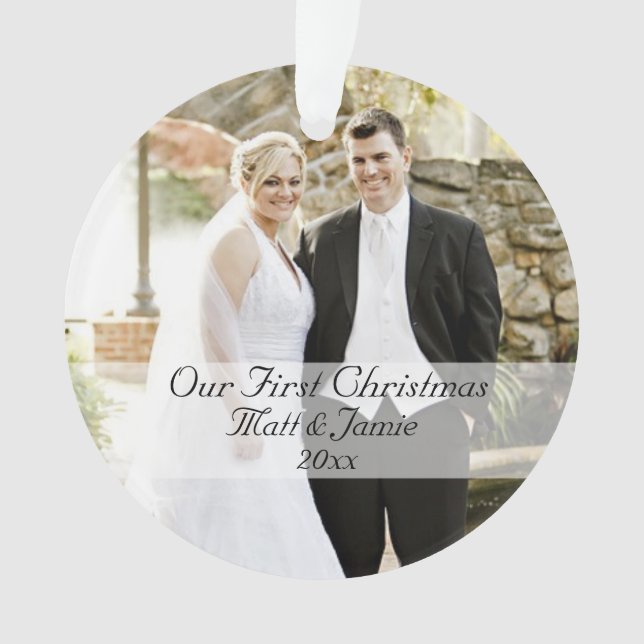 Unser erstes Weihnachten zusammen mit einem Paar Ornament (Vorderseite)