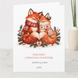 Unser erstes Weihnachten zusammen Nordic Fuchs Paa Karte