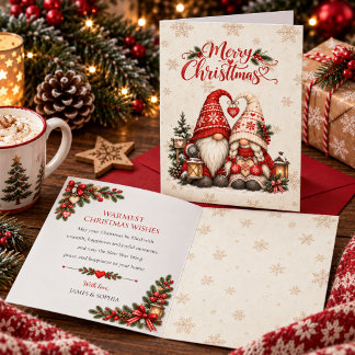 Unser erstes Weihnachten zusammen nordisches Tomte Karte