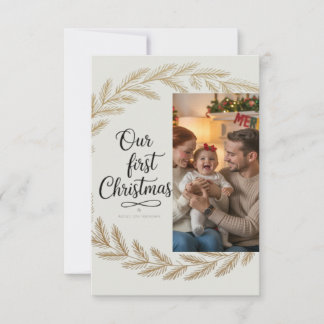 Unser erstes Weihnachten zusammen – Personalisiert Dankeskarte