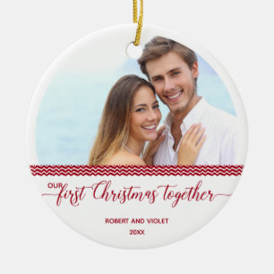 Unser erstes Weihnachten zusammen - Personalisiert Keramik Ornament