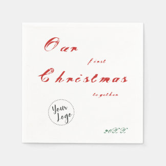 Unser erstes Weihnachts-Custom-Small-Business-Logo Serviette